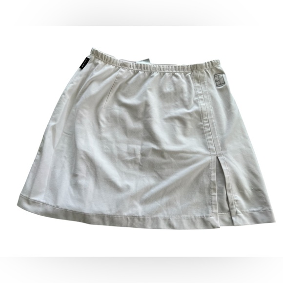 Nike dry fit  white tennis skirt with thigh slit - Picture 1 of 4